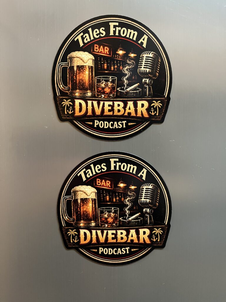 Tales From A Dive Bar Podcast Palm Logo Fridge Magnets (2 for $10) - 4" x 4"